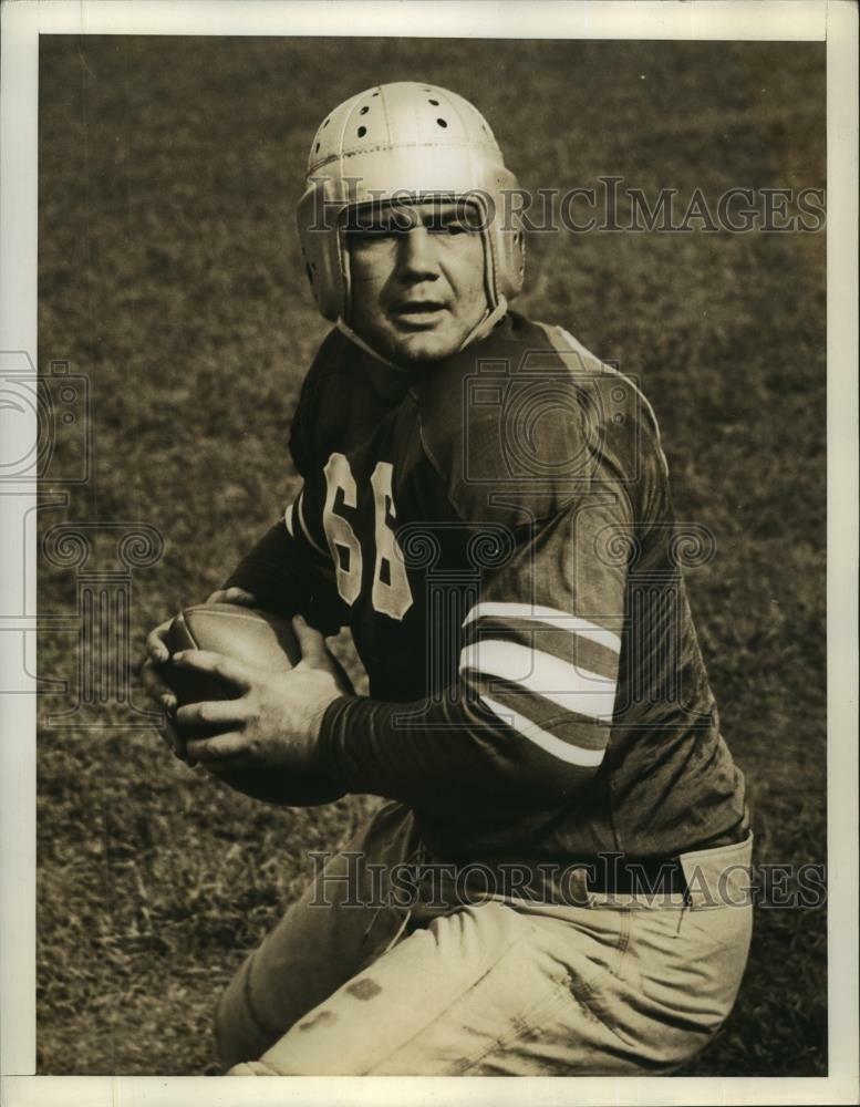 Press Photo Poster painting Rice University football player Ernie Lai in action - sbx11858