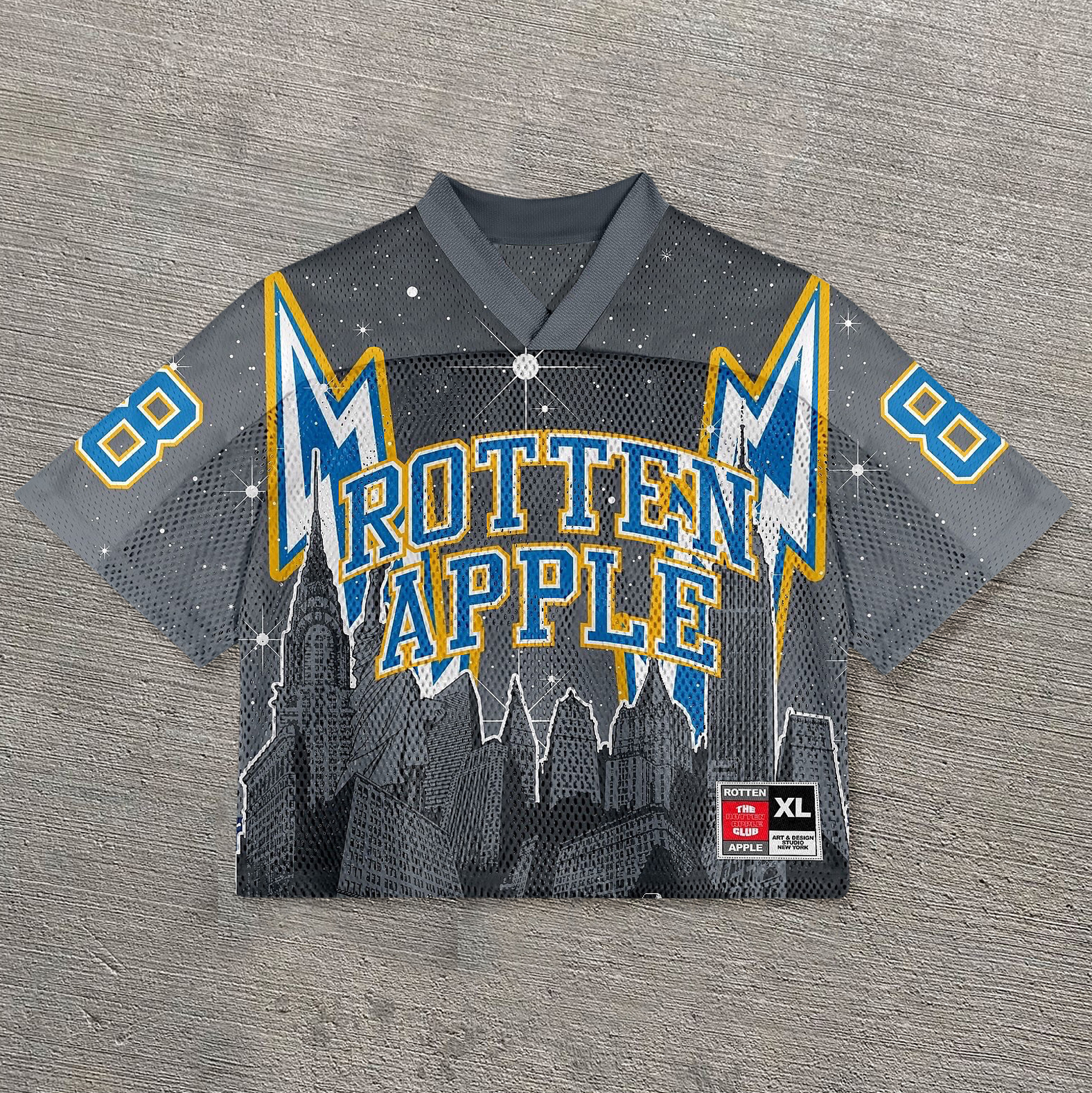 Urban casual street retro mesh jersey