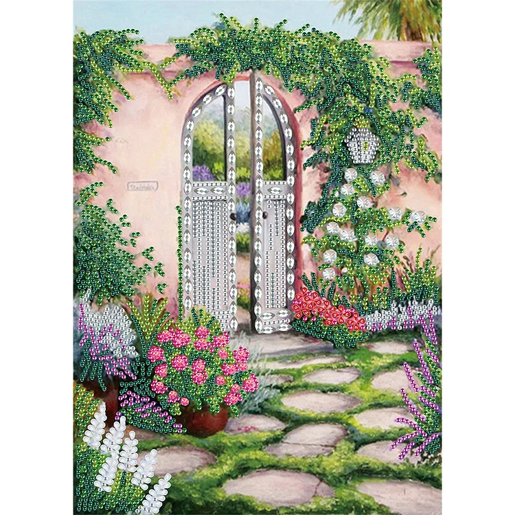 Partial Special-Shaped Diamond Painting - Garden 30*40CM