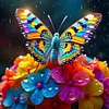 Diamond Painting -5D Full Round Drill Butterfly(40x40cm)