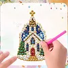 10PCS DIY Pearl Diamond Painting Christmas Fridge Magnets, Sparkling Rhinestone Refrigerator Magnet Craft Kit for Home Decor & Gifts