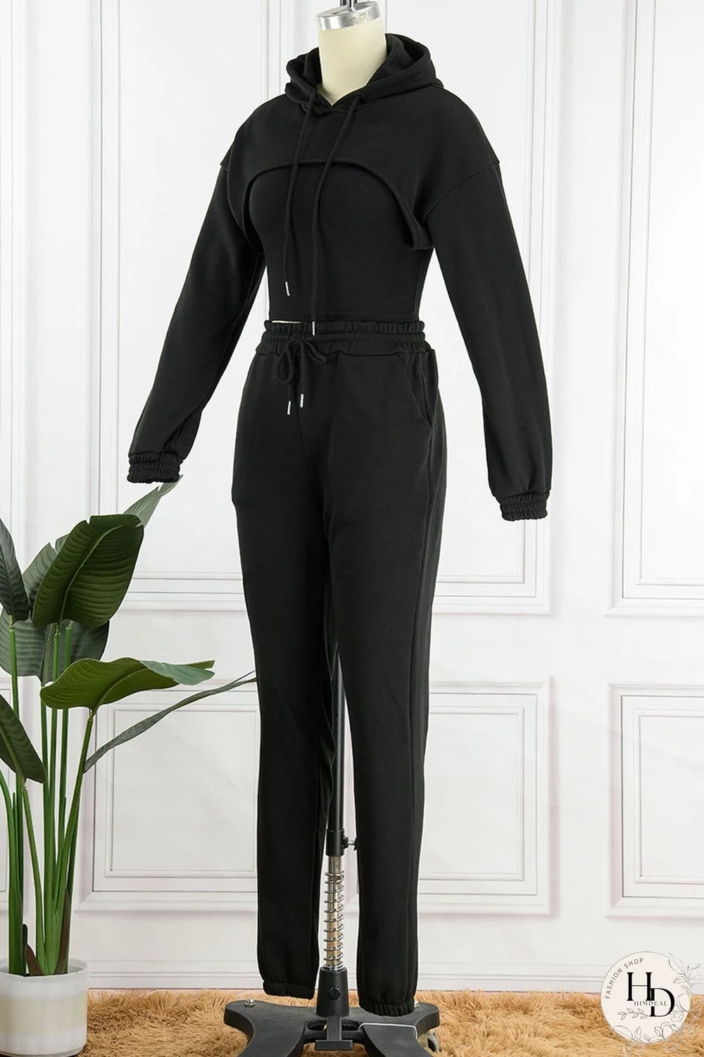 Dark Gray Casual Street Solid Patchwork Hooded Collar Long Sleeve Three Pieces