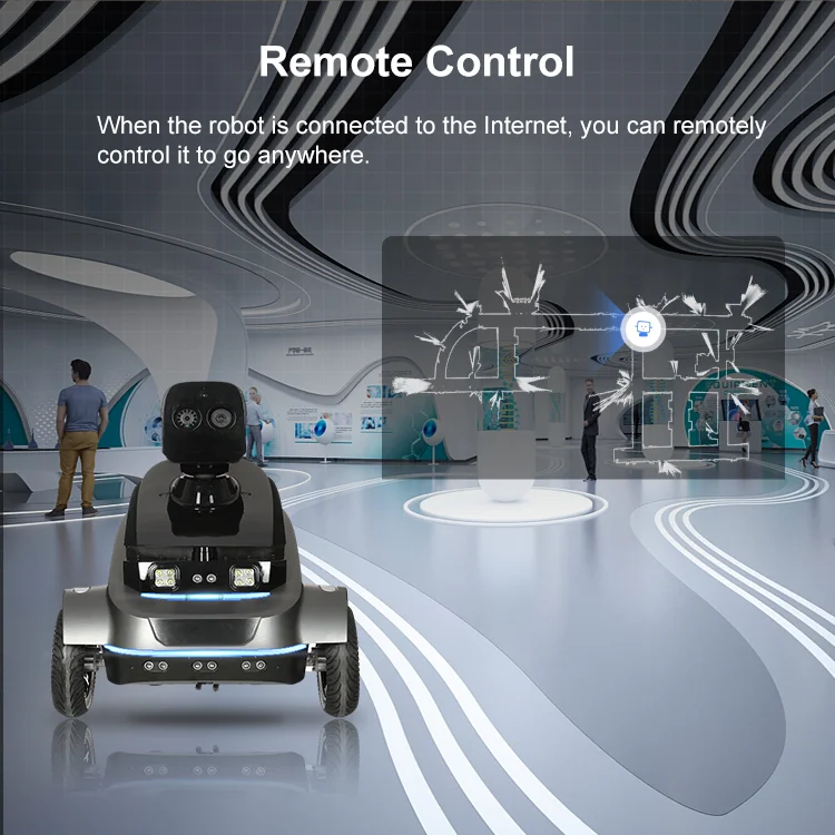 Custom Manufacturer Active Alarm Fire Smoke Warning RFID AI Roboters Seguridad RFID Patrol ROBOT Security Surveillance Robot For Office