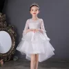 Kid Girl White Princess Piano Formal Dress