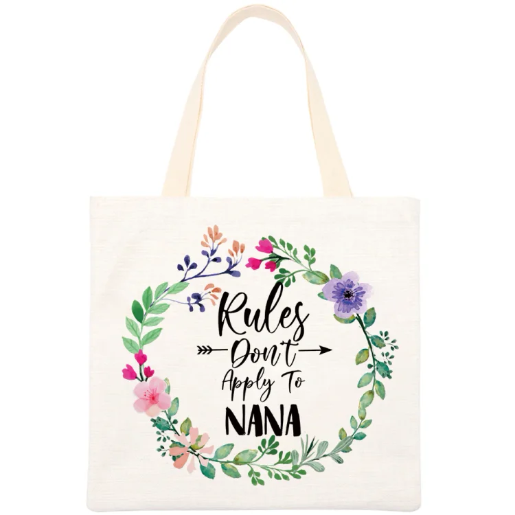 ANB -  Rules Don't Apply to Nana Tote Handbag (40*40cm)-07960