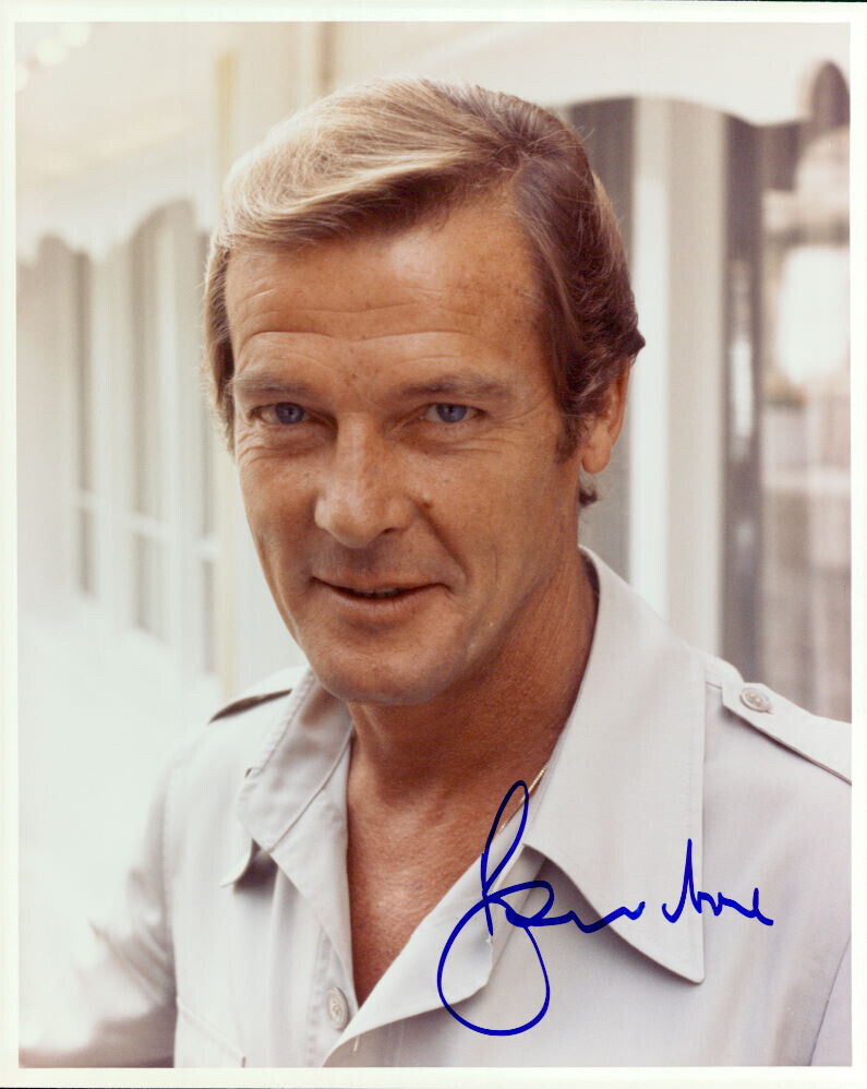 Roger Moore (James Bond 007) signed authentic 8x10 Photo Poster painting COA