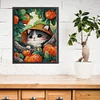 (US Local)Cat -14CT Stamped Cross Stitch Kit(37x47cm)