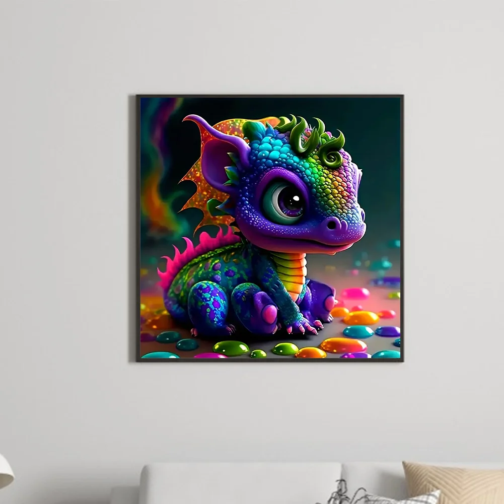 Diamond Painting - Full Round Drill - Dragon(Canvas|30*30cm)