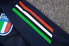 Joyfball 2024/2025 Italy Long Zipped Jacket Royal Blue Soccer Jersey 1:1 Thai Quality 
