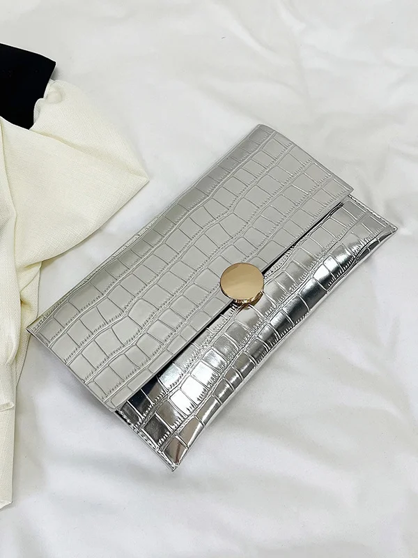 Split-Joint Shiny Geometric Handbags Bags