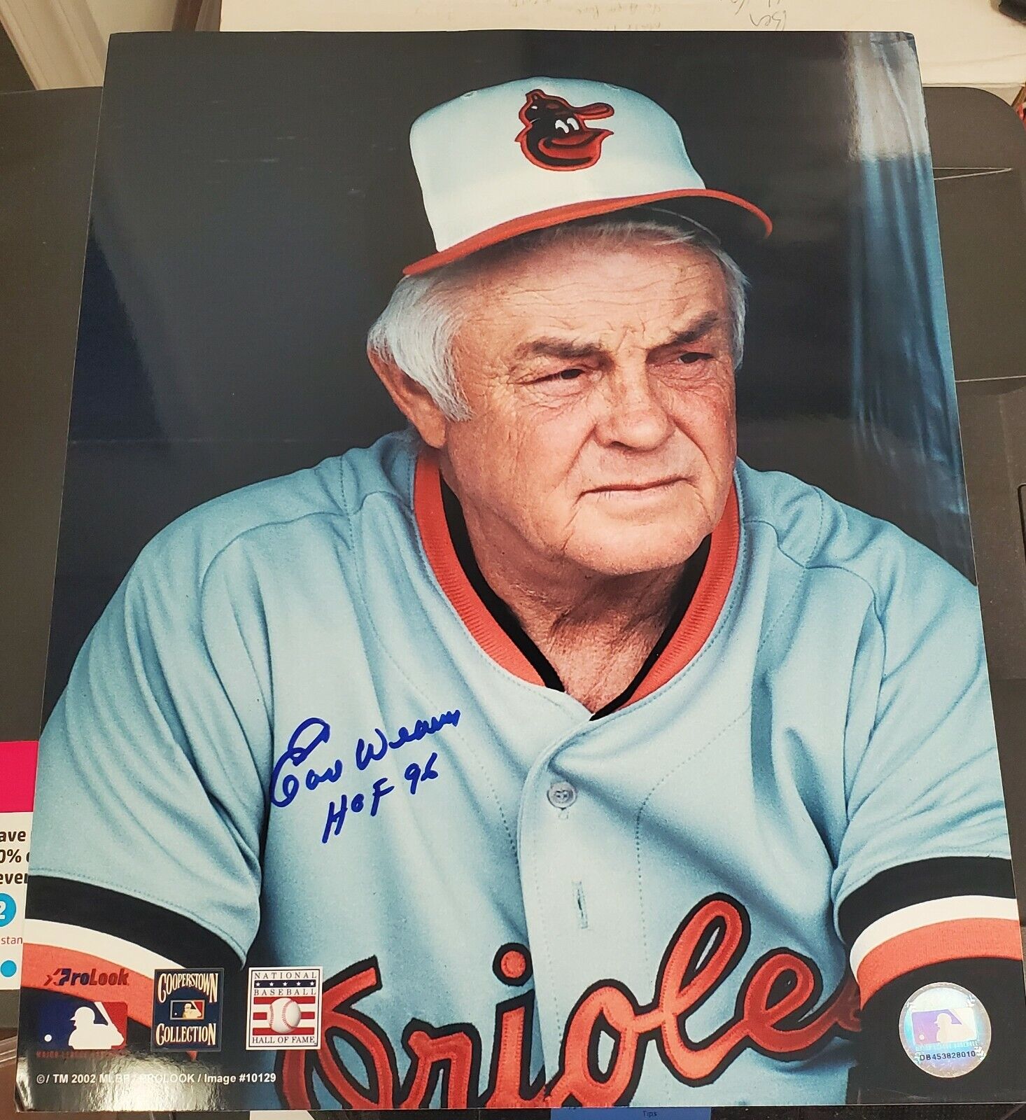 Autographed Earl Weaver Baltimore Orioles 11x14 Photo Poster painting with COA