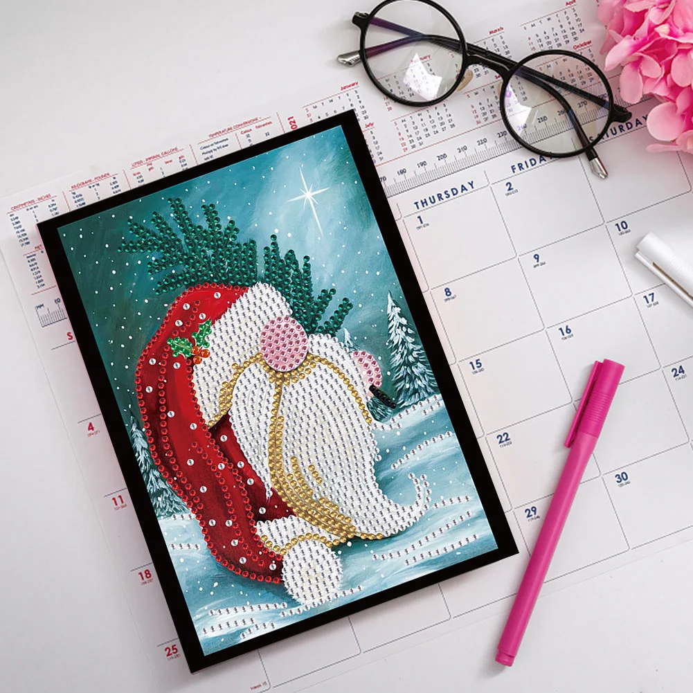 Christmas Style Partial Shaped Drill 50 Pages A5 Diamond Painting Book