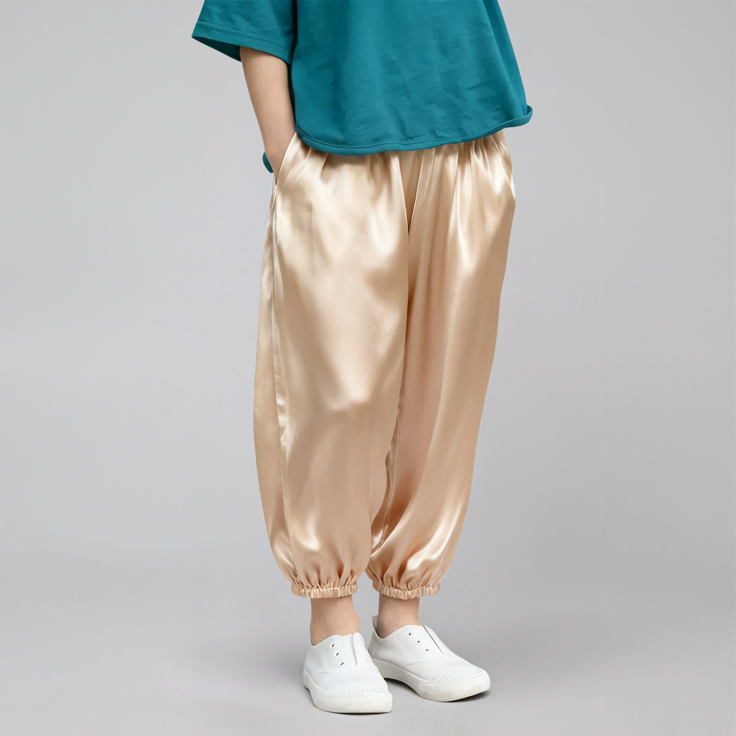 Airy Effortless Silk Girls' Pants REAL SILK LIFE