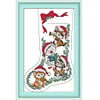 Cat Stocking -16CT Stamped Cross Stitch Kit(30*43cm)