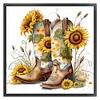 Sunflowers And Boots-11CT Stamped Cross Stitch 40*40cm/15.75*15.75in tapestrymarket