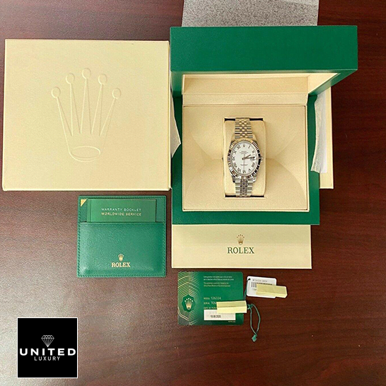 Rolex Datejust 126334 White Roman Jubilee Bracelet Replica in the rolex box