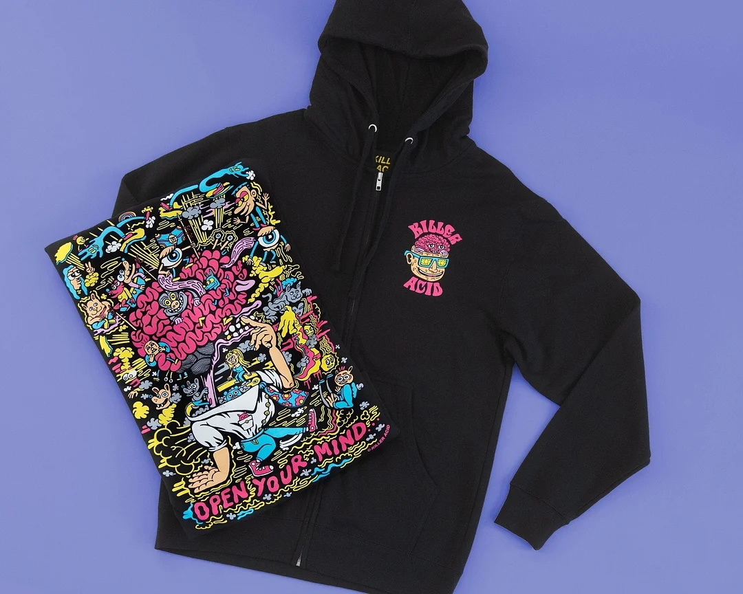 Open Your Mind Zip Up Midweight Hoodie