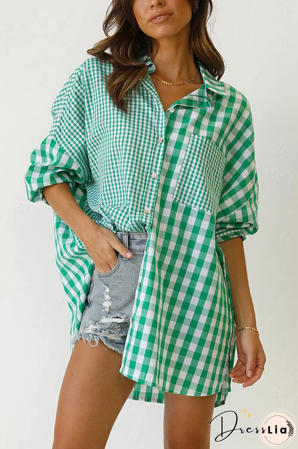 One Split Wonder Plaid Button Shirt