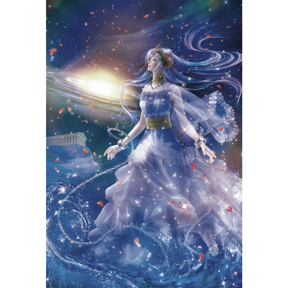 

Long Hair Girl - 11CT Stamped Cross Stitch - 55*80CM, 501 Original