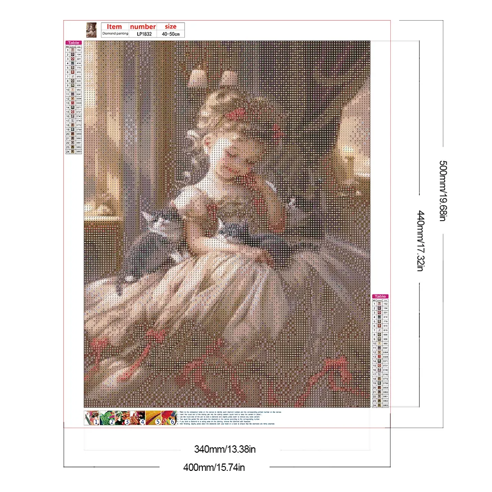 Full Round Diamond Painting 40*50cm - Sweet Girl