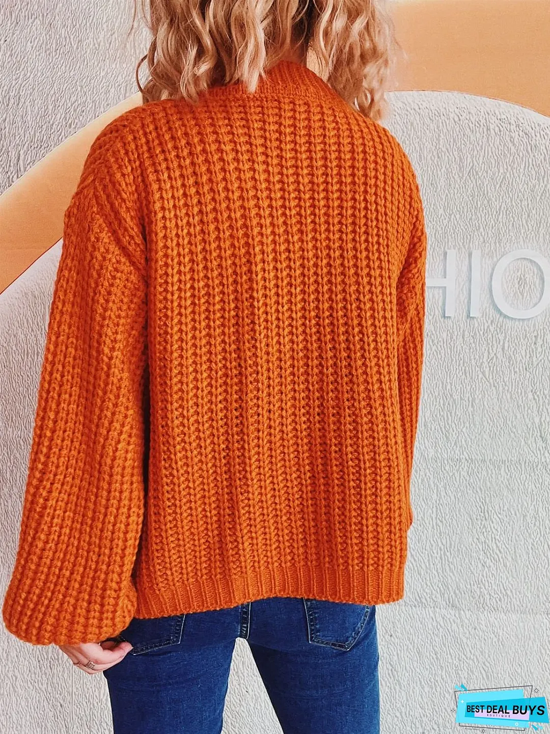 Button Up Long Sleeve Cardigan
