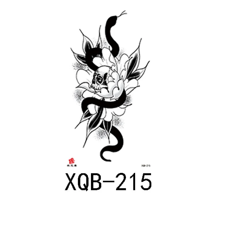 Small Full Arm Waterproof Tattoo Sticker Half Arm Arm Painted Flower Animal Arm Lasting European and American Tattoo Sticker