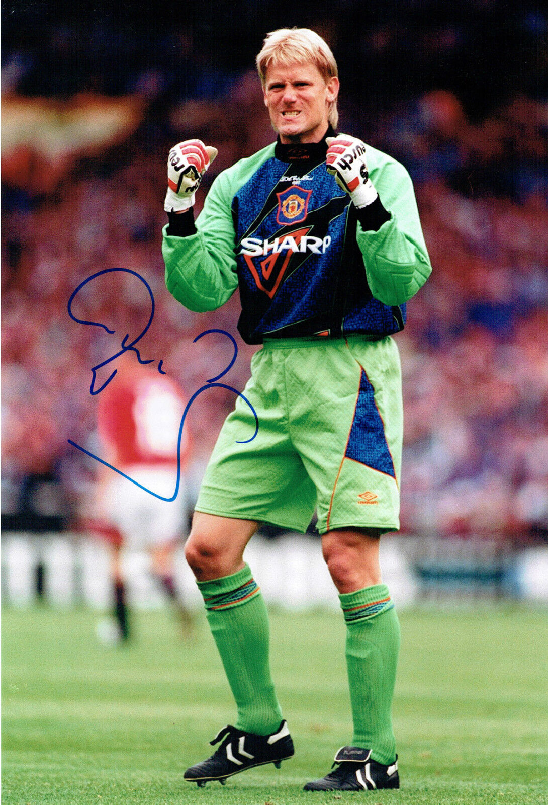 Peter SCHMEICHEL Signed Autograph Manchester United New Rare Photo Poster painting AFTAL COA