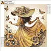 Diamond Painting-DIY Crystal Rhinestone Sunflower Hat Golden Lady