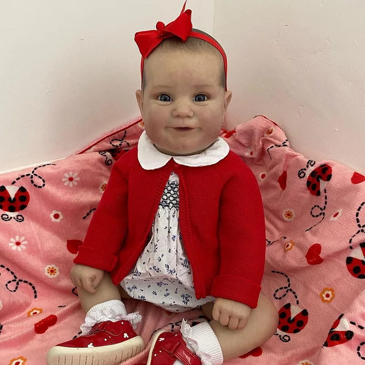 [🎄Merry Christmas🎁]20" Real Lifelike Handmade Silicone Reborn Baby Doll Set,Christmas Gift