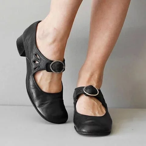 Mary Janes Summer Low Heel Vintage Women Shoes shopify Stunahome.com