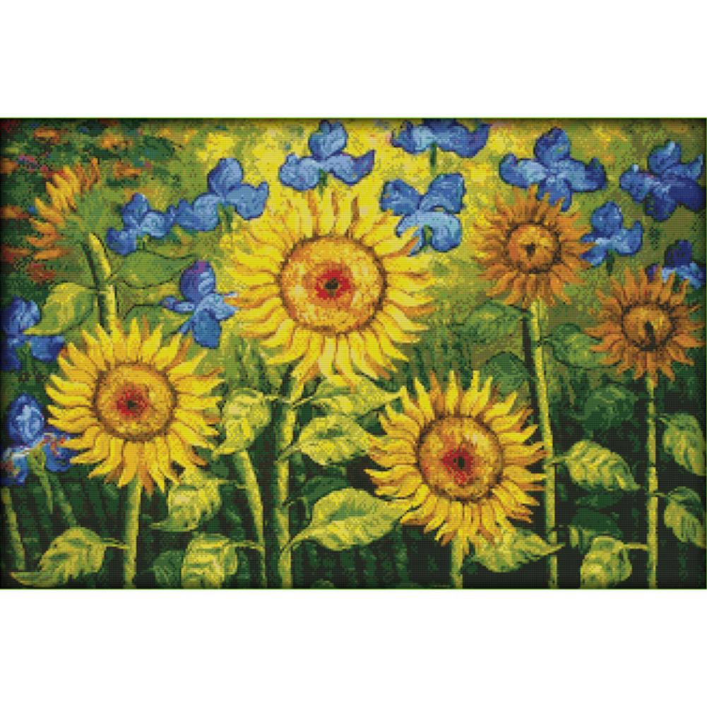 

Sunflower - 14CT Stamped Cross Stitch - 68*48cm, 501 Original