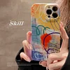 Indie Art Scrawl Painting Phone Hard Shell for iPhone 7-14
