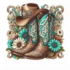 Luxury AB Velvet Diamond Painting Kit -  Cowboy boots and hat