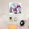Gnome Playing With Snow - 11CT Stamped Cross Stitch - 40*40cm