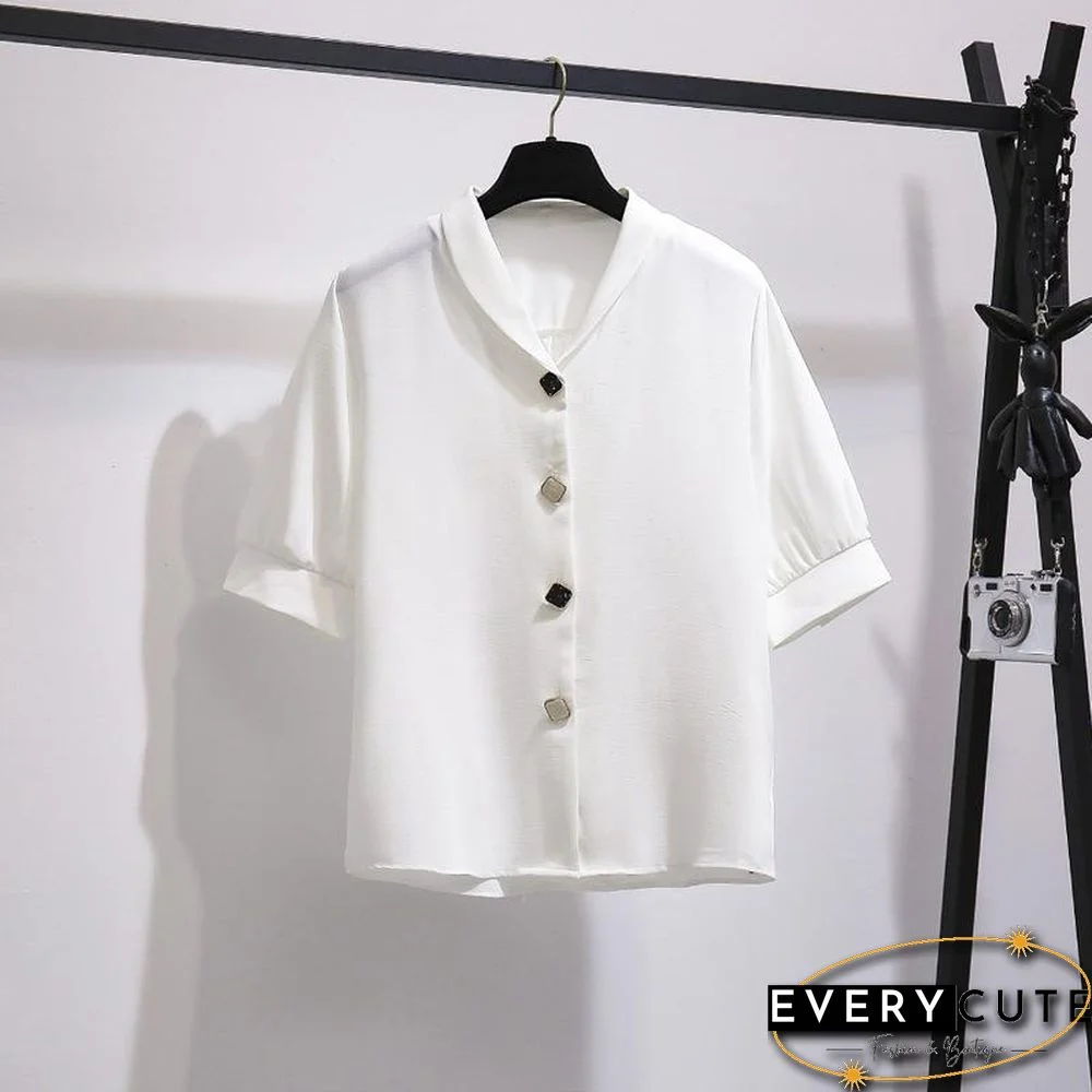 Chic Chiffon Blouse+Belt Skirt P10741