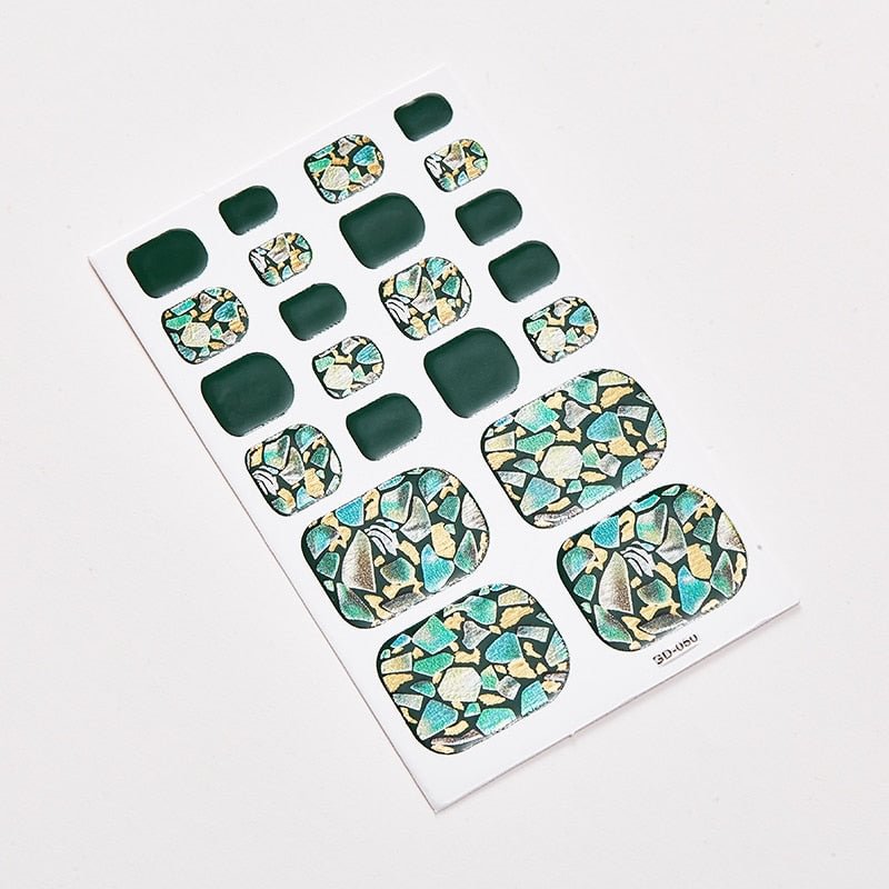 22 Tips/Sheet Full Beauty Loveliness Designed Manicure Valentines Nail Art Designer Nail Decals Novidades Nail Sticker Set