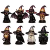 Gothic Witch Hat Night Light Halloween Decorations Colorful Wizard Hat Lamp