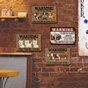 4PCS Farm Warning Signs - Vintage Metal Signs - 20*30cm/30*40cm - Warning&Farm
