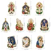 10PCS DIY Pearl Diamond Painting Christmas Fridge Magnets, Sparkling Rhinestone Refrigerator Magnet Craft Kit for Home Decor & Gifts
