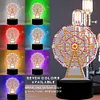 DIY Diamond Painting 7 Color Night Light Lamp Home Decoration Ornament Gift Kit(Ferris wheel)