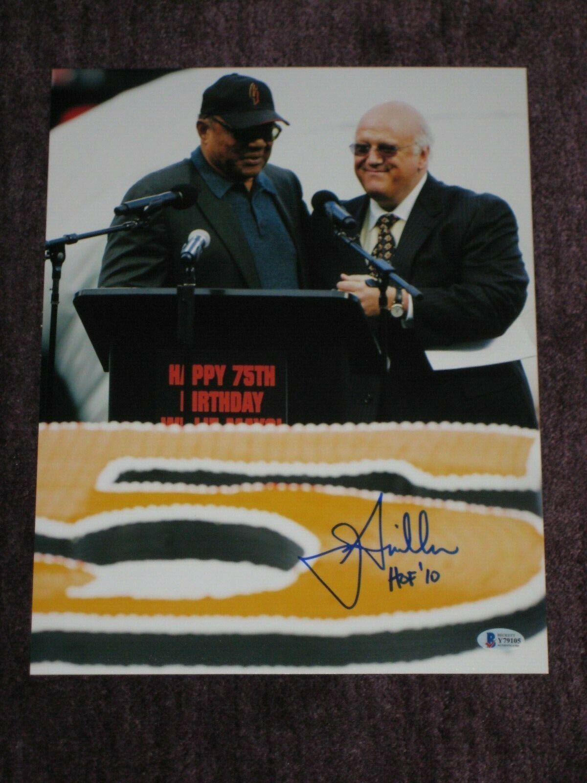 JON MILLER (San Francisco Giants )Signed 11x14 Photo Poster painting w/ Beckett COA & HOF Inscrp