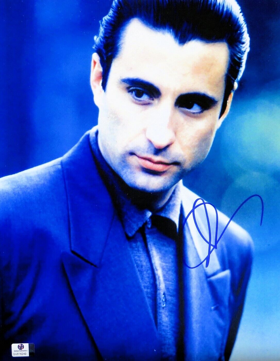 Andy Garcia Signed Autographed 11X14 Photo Poster painting Vintage Blue Suit Sexy GV816249