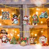10Pcs Acrylic Christmas Diamond Painting Christmas Tree Pendant (Christmas)
