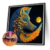 (50*50cm)Wolf - Full Round Drill Diamond Painting
