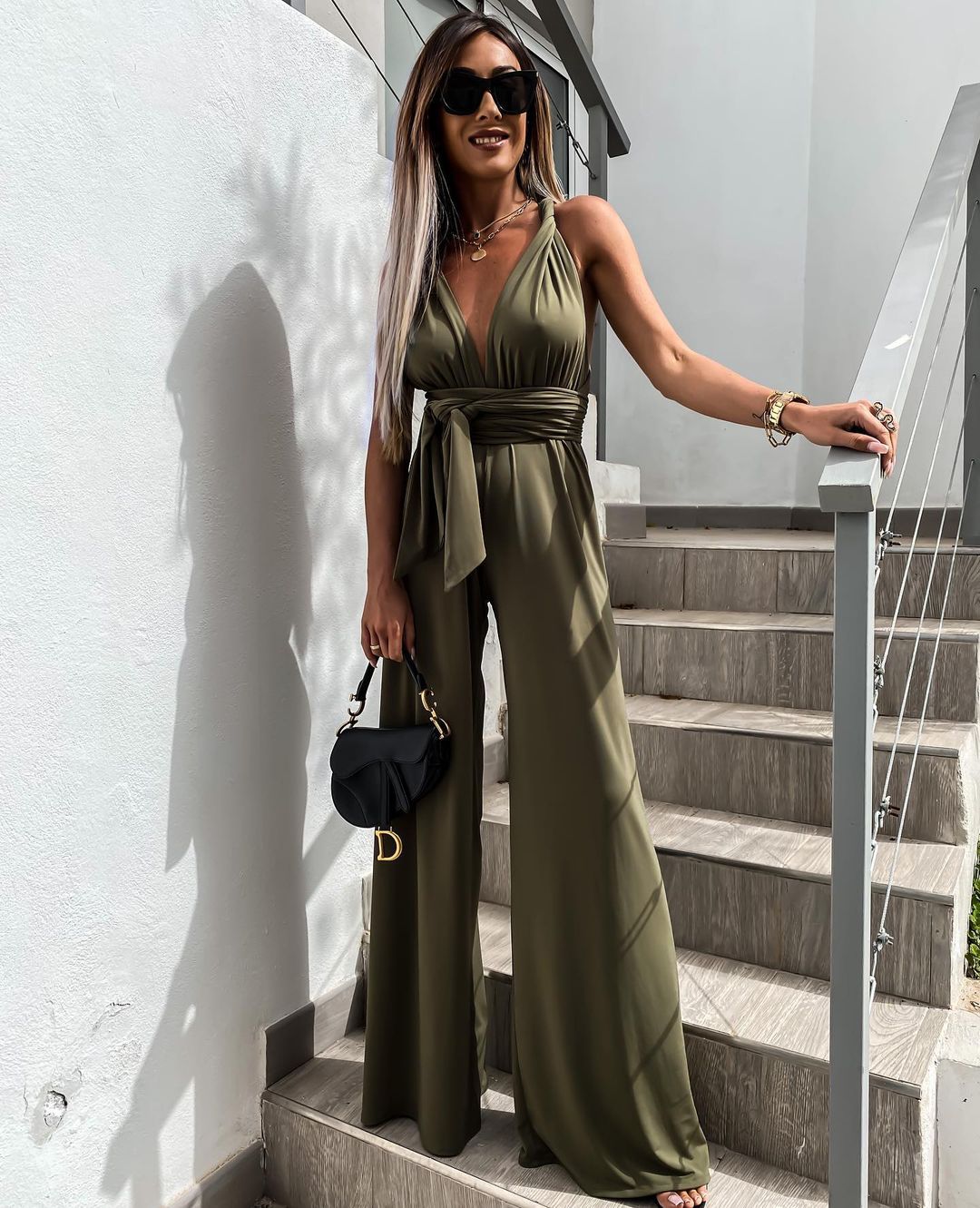  thdmladies Sleeveless Solid Tie-Up Jumpsuit thedmladies