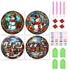 4pcs Diamond Painting -DIY Round Drill Snowman Snowhouse
