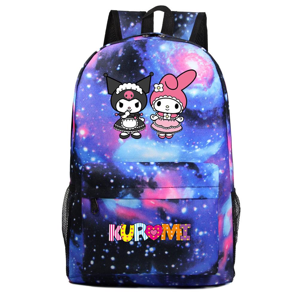 Mayoulove Kuromi Backpack Lightweight Design with Adjustable Straps for School Use-Mayoulove