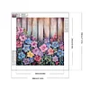 >SALE<5D DIY Partial Special Shaped Drill Diamond Painting Flowers in The Fence30x30cm