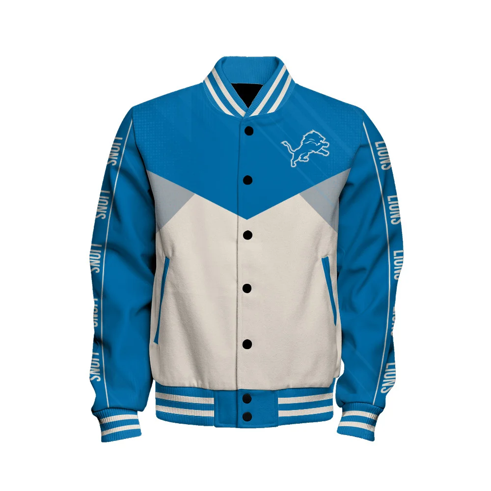 Detroit Lions Football Team 2024 - 25 Personality, Outstanding Unisex Varsity Jacket