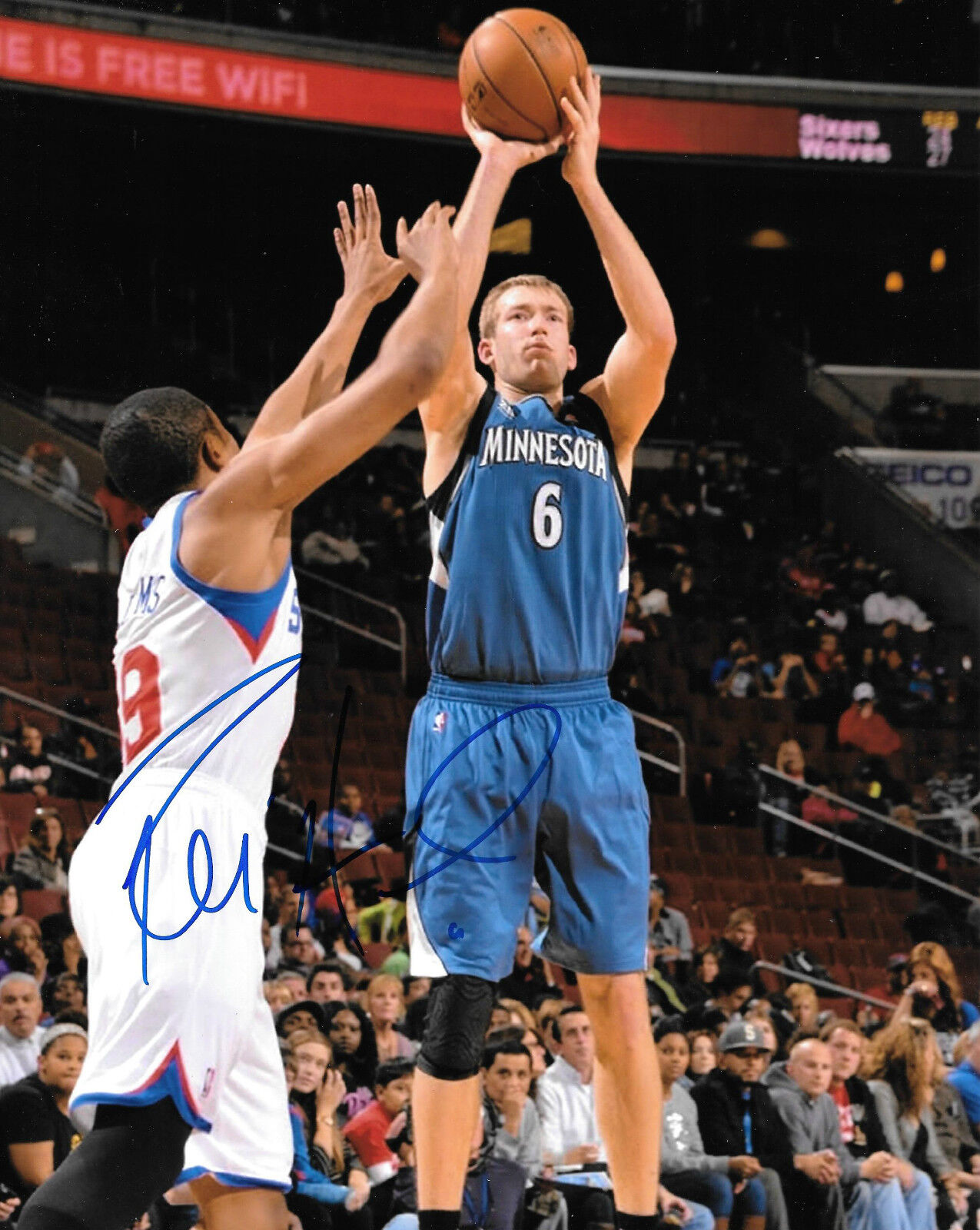 GFA Minnesota Timberwolves * ROBBIE HUMMEL * Signed 8x10 Photo Poster painting R2 COA